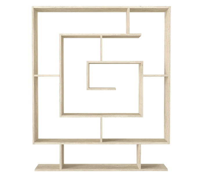 Hanah Home Estantería de Travertino 124.8x149.4x22 cm Tablero de Partículas Recubierto de Melamina